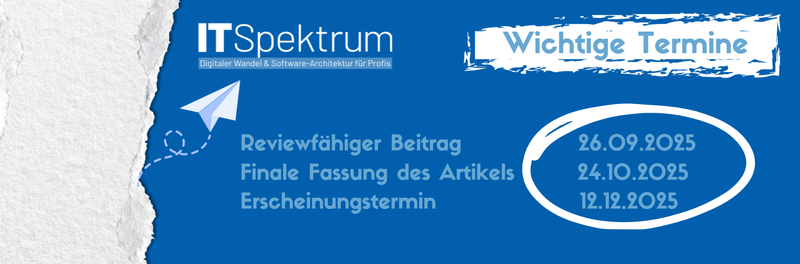 Call for articles IT Spektrum Ausgabe 1/2026