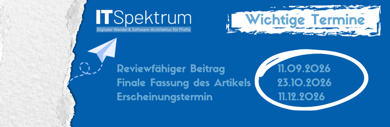 Call for paper IT Spektrum 1/27 Banner