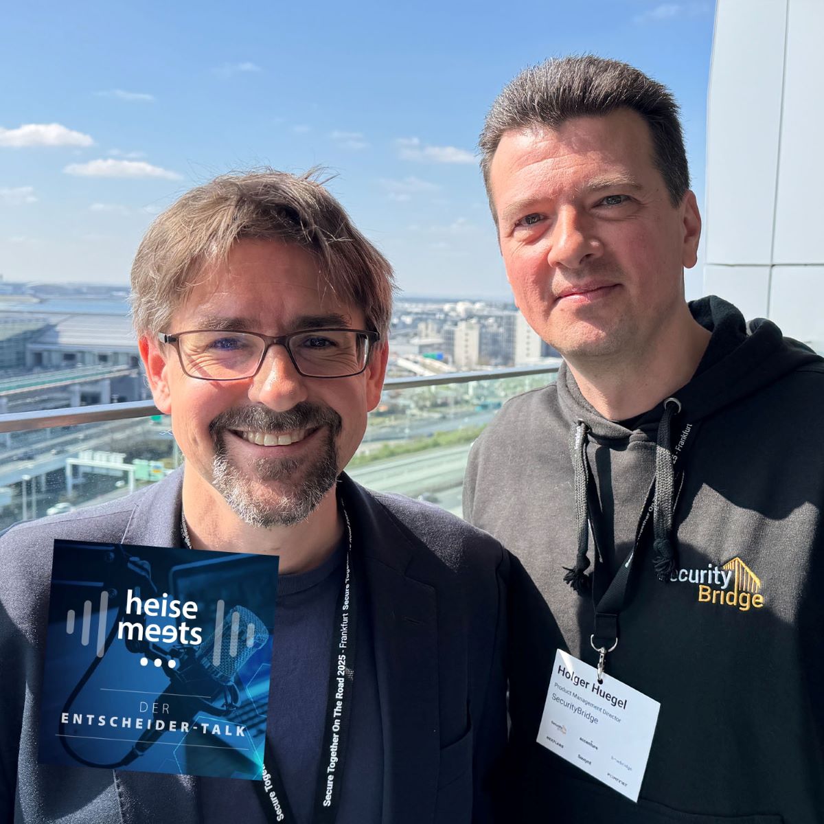 Holger Bruchelt von Microsoft und Holger Hügel von SecurityBridge
