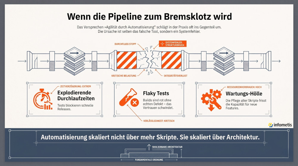 Wenn die Pipeline zum Bremsklotz wird: Wie Testautomatisierung skaliert, ohne in der Wartungshölle zu enden
