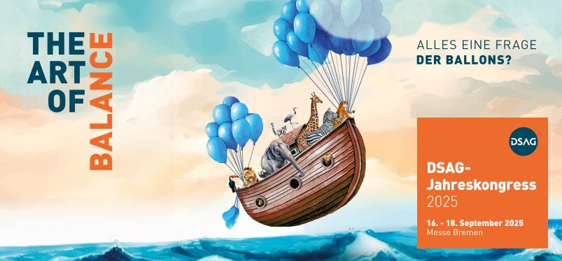 DSAG-Jahreskongress 2025: The Art of Balance. Alles eine Frage der Ballons?