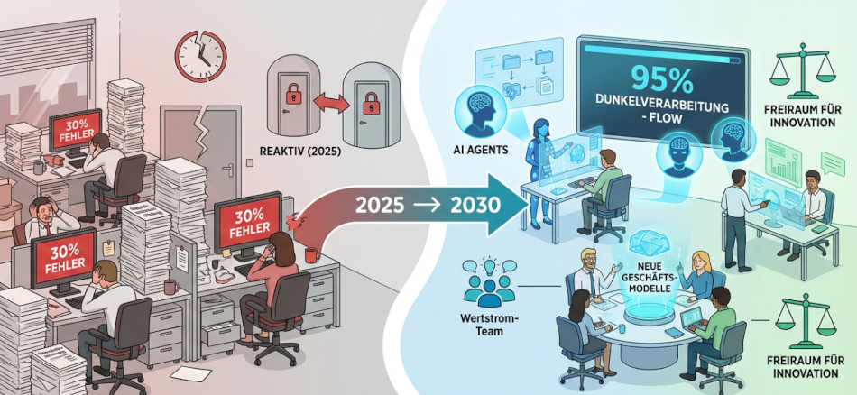 Von reaktiver zu kreativer Produktentwicklung: Wie wir zwischen 2025 und 2030 unsere Nebenkostenabrechnungen mit Wertstrom-Teams revolutionierten